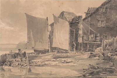 Vissershuisje, Dover door Joseph Mallord William Turner